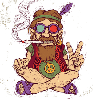 Pot Smoking Hippy design