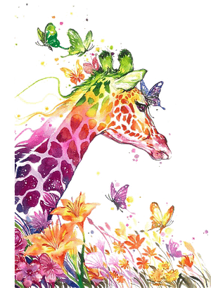A beautiful abstract of a giraffe